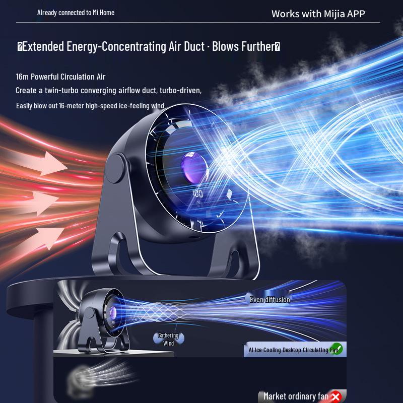 2025 Rechargeable Desktop Fan for Home, Office, Dormitory, Bedroom - Wall-Mountable & Hole-Free Design