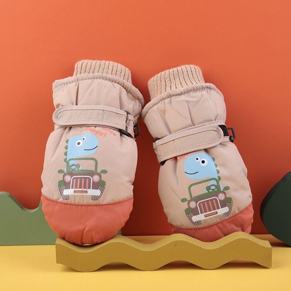 Waterproof Mitten Non-slip Kid Gloves Cute Children Ski Gloves  Snow Snowboard