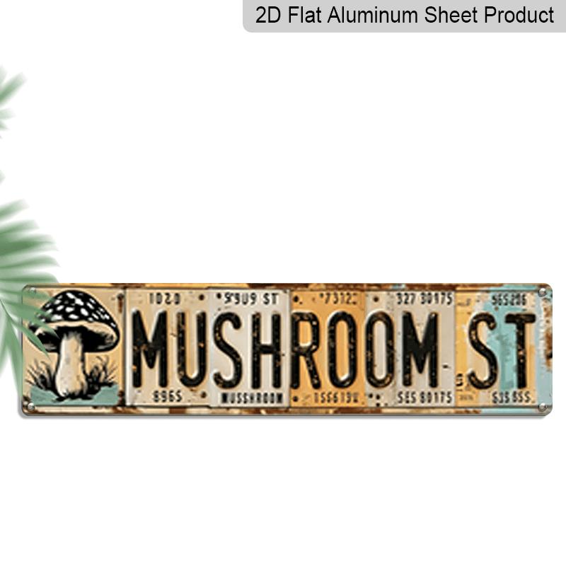 

15.7×3.94inch Charming Mushroom Street Sign - Decoration for Homes, Bars, Cafes, Etc., Easy-to-Hang Design - Perfect Holiday Gift (for Decorative 40cm x 10cm