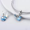 Fit Original Pandora Bracelet Copper Earth Charms Beads Blue Color Planet Dangle Pendants Diy Jewelry Marking