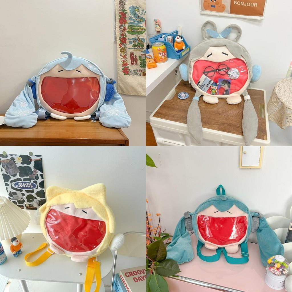 Hatsune Miku Plush Backpack Shoulder Bag Large Capacity Transparent Itabag