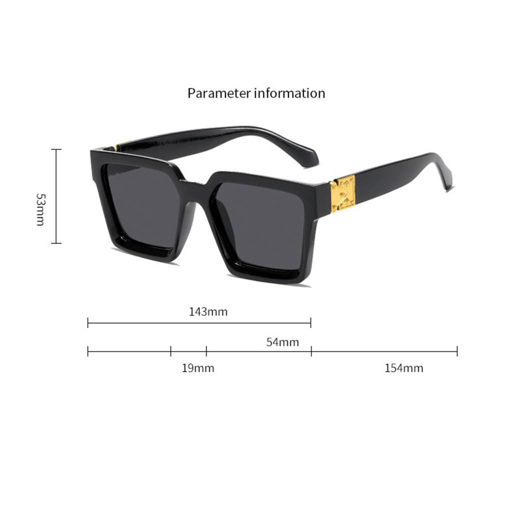 New Fashion Square Sunglasses Men's Sunglasses Big Frame Net Red Tide Street Shooting Sunglasses Personality Trend Glasses Women's Sunglasses