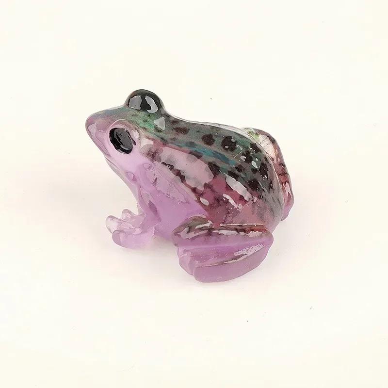 Mini Cartoon Frogs Figurines Miniatures Cute Kawaii Frog Artificial Resin Micro-landscape for Garden Flowerpot Decor Ornaments