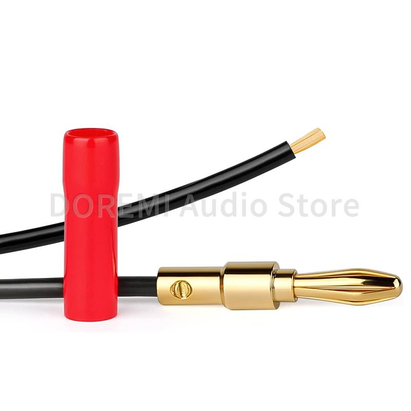 10PCS Banana Plugs Speaker Audio Connector Dual Screw Lock 24K Gold Plated HIFI Banana Connectors Jack for Sound Amplifier Wire
