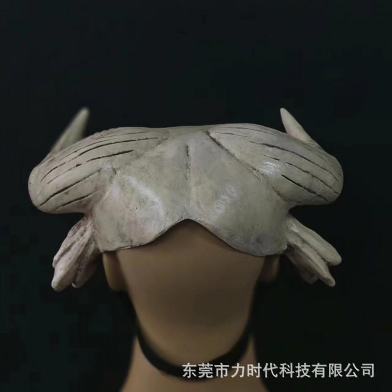 Easter Bull Skull Mask Halloween Horned Scary Latex Costume Prop