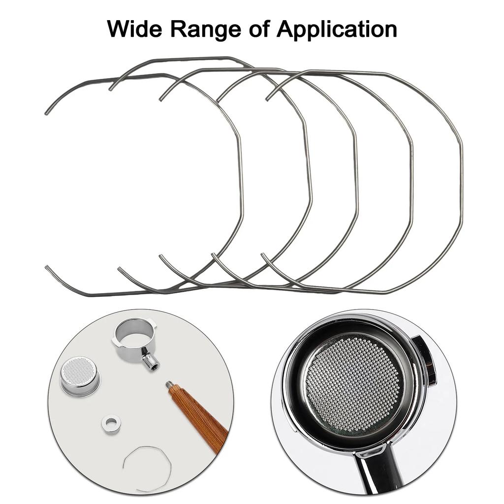 5 Pcs 51 54 58mm Coffee Portafilter Basket Spring Filter Holder Locking Parts Accessories Coffeeware For Kitchen Dining And Bar