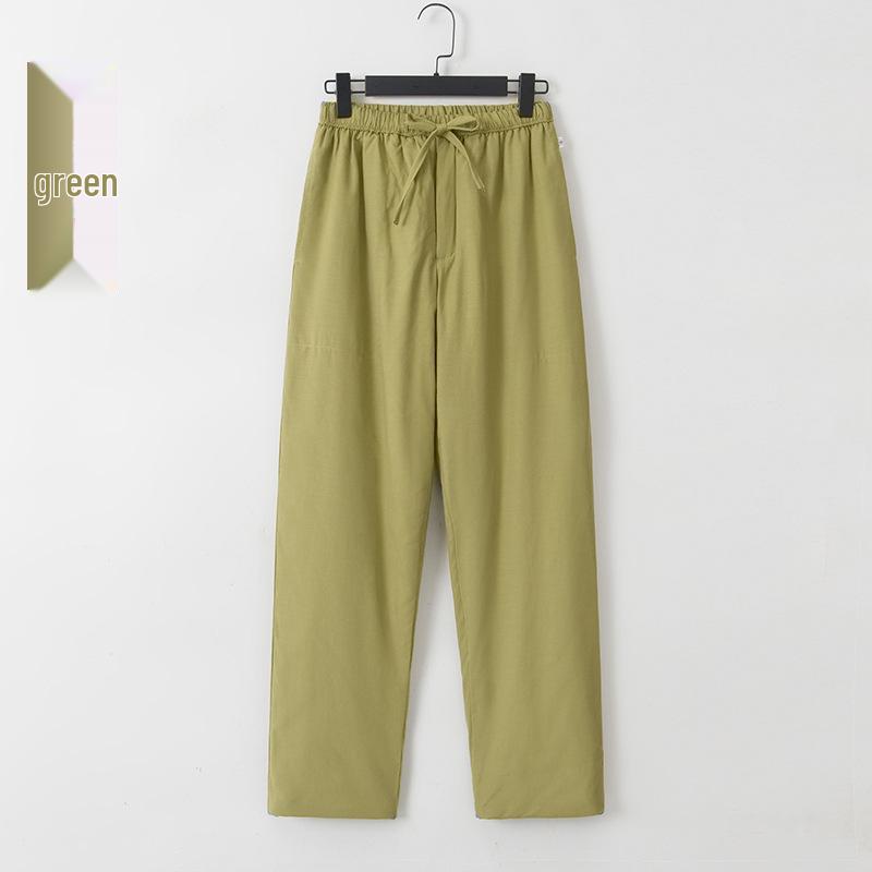 

Women s High Waist Quilted Cotton Pants - Light, Soft, Warm for Autumn and Winter 3XL жовтий/зелений