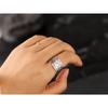 1PC Ethnic Style Silver Color Ring Retro Koi Fish Heart Sutra Opening Men\'s and Women\'s Rings Lucky Rings Casual Party Rings