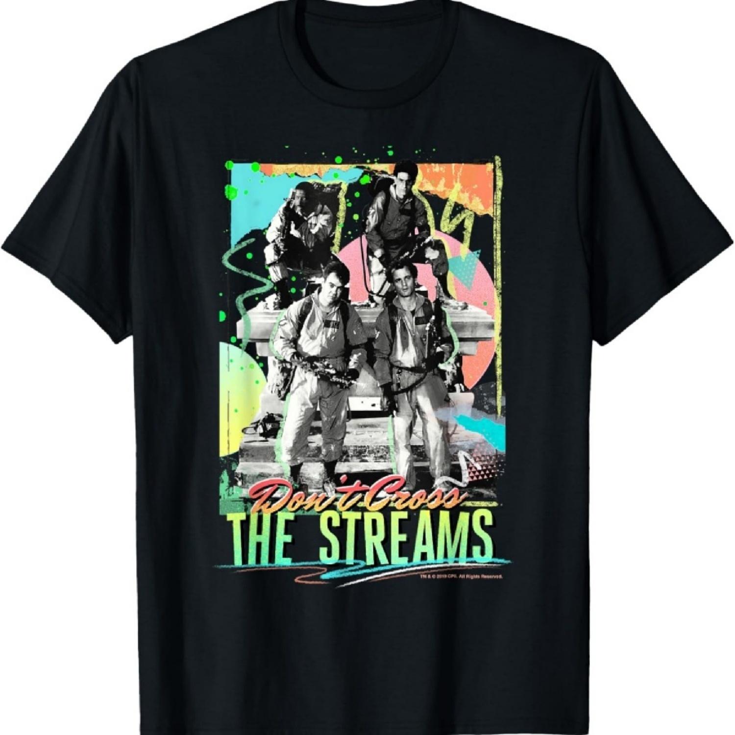 

Ghostbusters Don t Cross The Streams Retro Neon Poster T-Shirt XXXXXL чорний