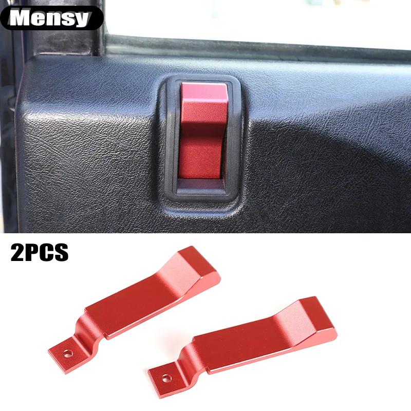 For Land Rover Defender 90 110 130 2004-2019 Aluminum Alloy Car Door Lock Pin Inner Handle Frame Decoration Cover Car Accessory