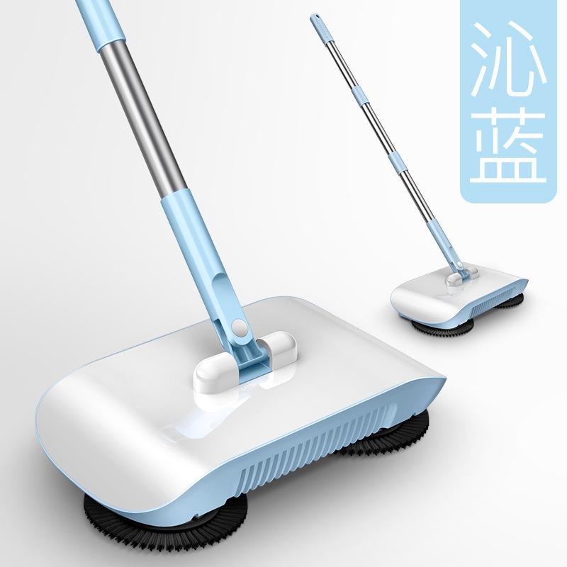 Hand-push sweeper sweeping and mopping two-in-one dust removal and decontamination lazy mop folding storage 1 piece of cloth for a separate sweeper