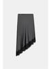 Elegant Lace Silk Satin Texture Skirt – European & American Autumn 2025 Style