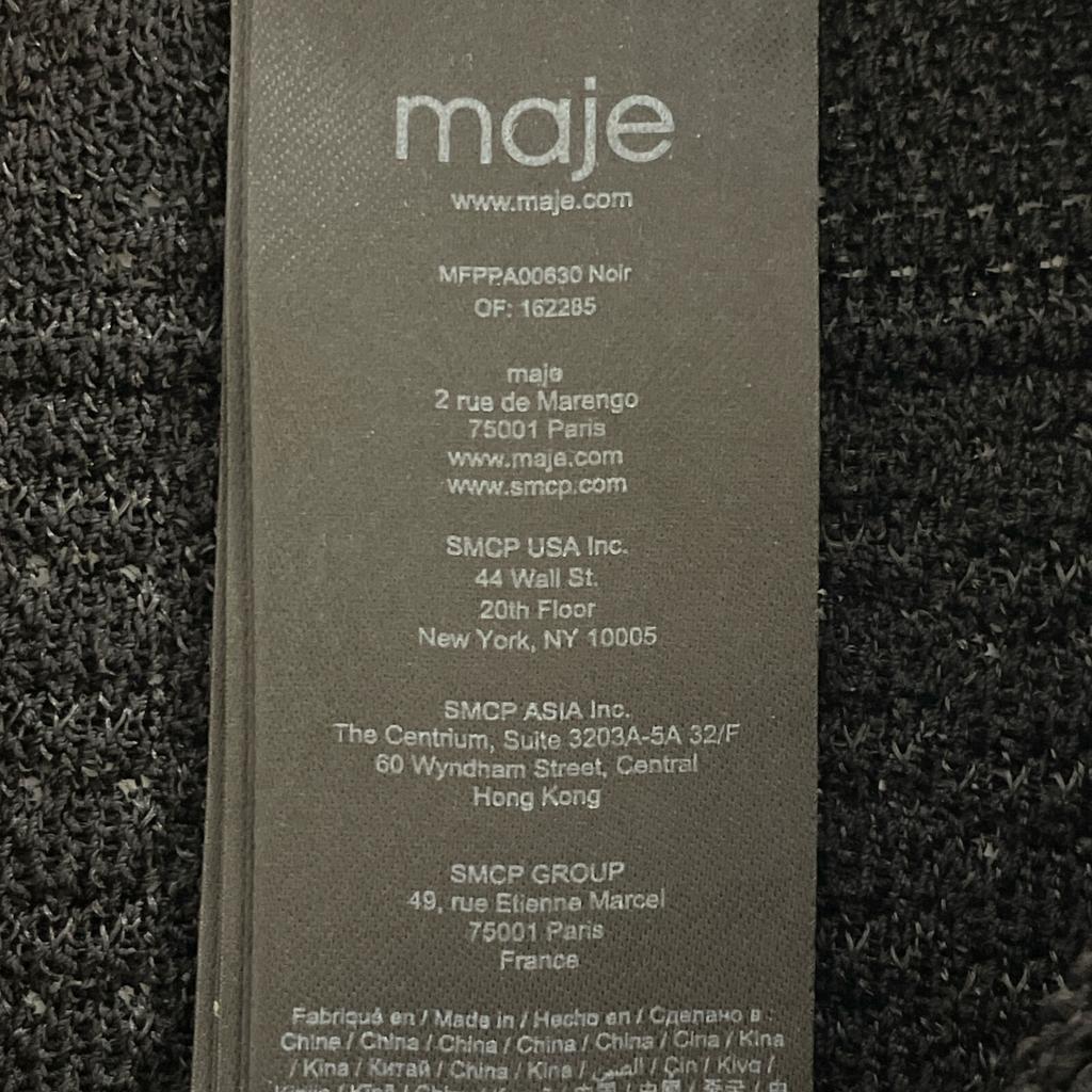 Maje MFPPA00630 Clochette Trousers Bottoms 34 blackUsed