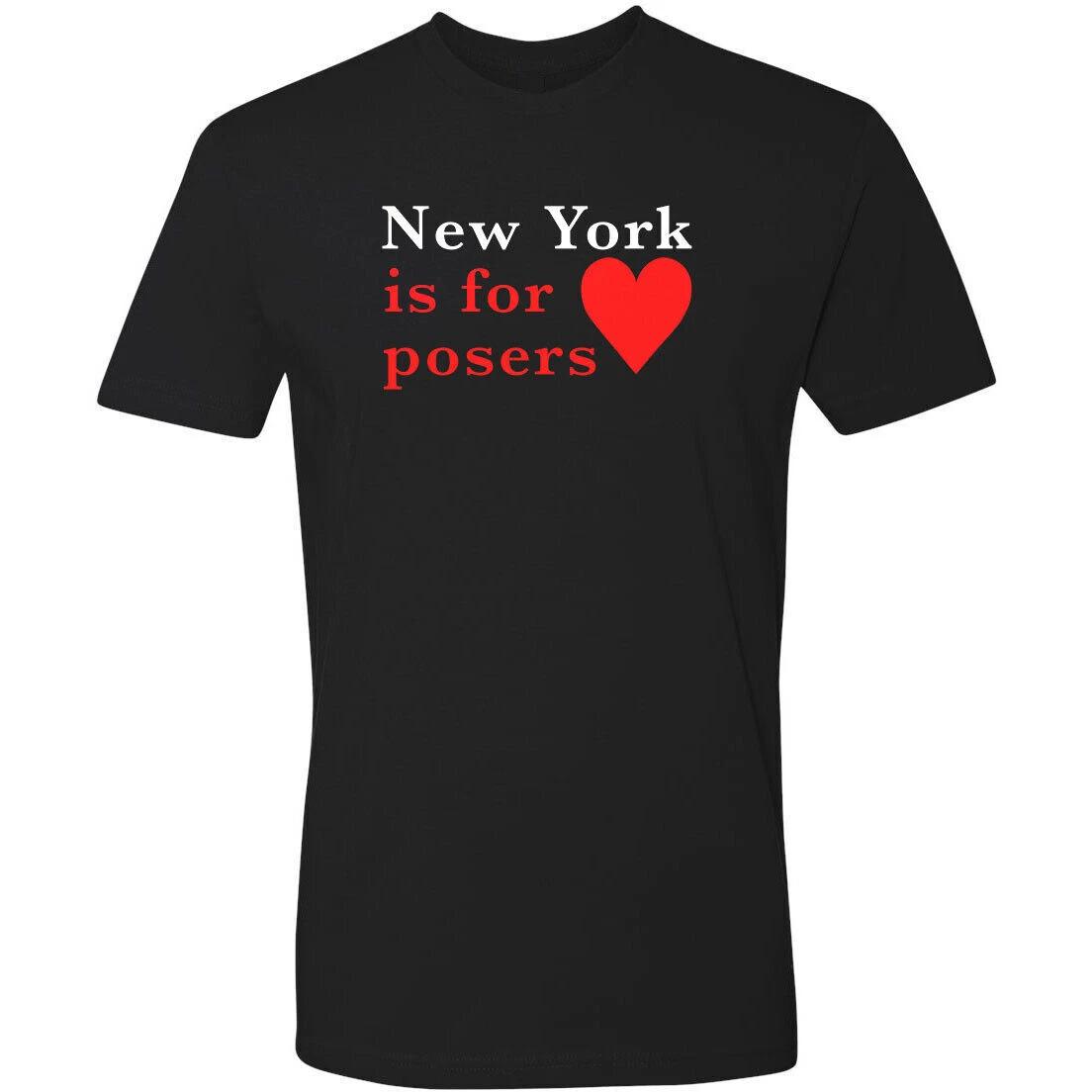

Men s Tee T Shirt Novelty 100% Cotton 70 s New York Is For Posers 3XL