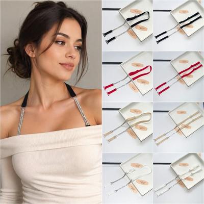 Anti-Slip Elastic Bra Strap Elastic Halter Neck Bra Straps Sexy Replacement Shoulder Straps  Women