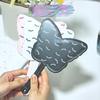 Eyelash Extension Handheld Makeup Mirror Butterfly Shaped Vanity Mirror With Plastic Handle Hand High Definition Mirror Beauty
