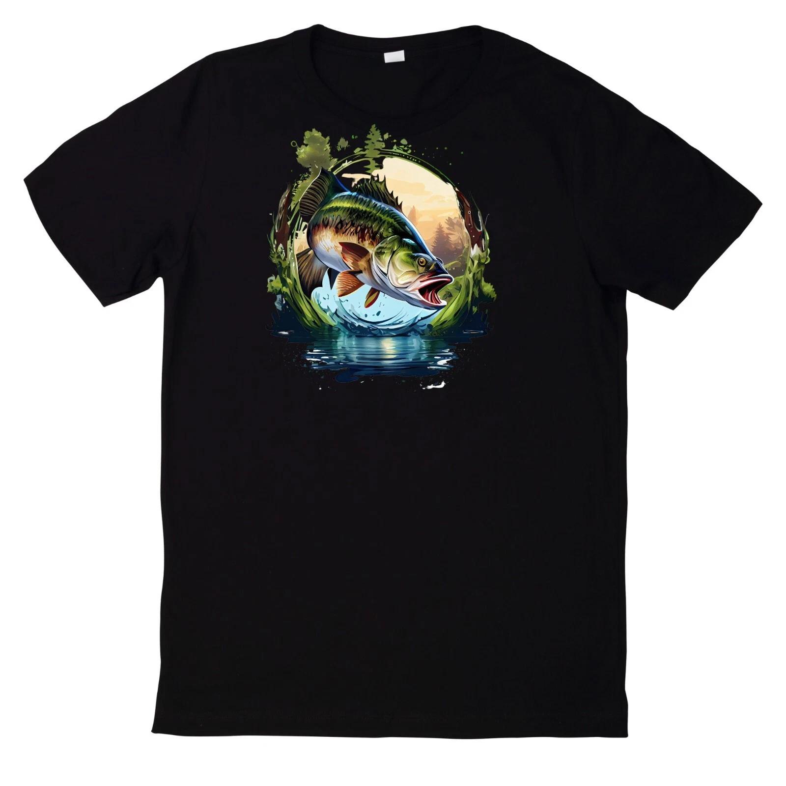 T-Shirt Lustiges Angler Fisch Motiv XXL