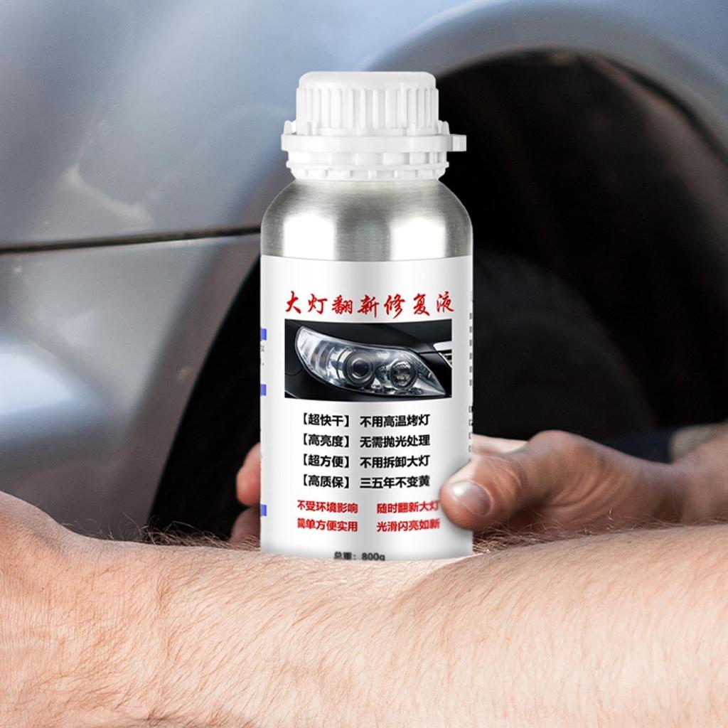 Headlight Restorer, Auto Headlight Lens Restorer, Quick Dry Headlight Polish 600ml - Car