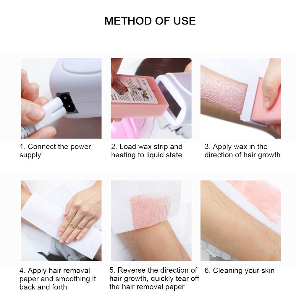 100G 40W Roller Wax Heater Handheld Hair Removal Machine for Hand Feet Leg220V EU Plug