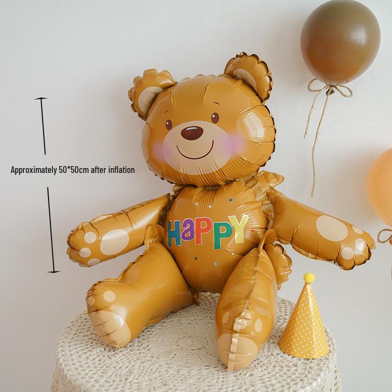 Retro Kaffeebraune Filz-Geburtstagsdekoration: Buchstaben, Zahlen, Pompons, Wimpelketten für die Kulisse zum ersten Geburtstag.