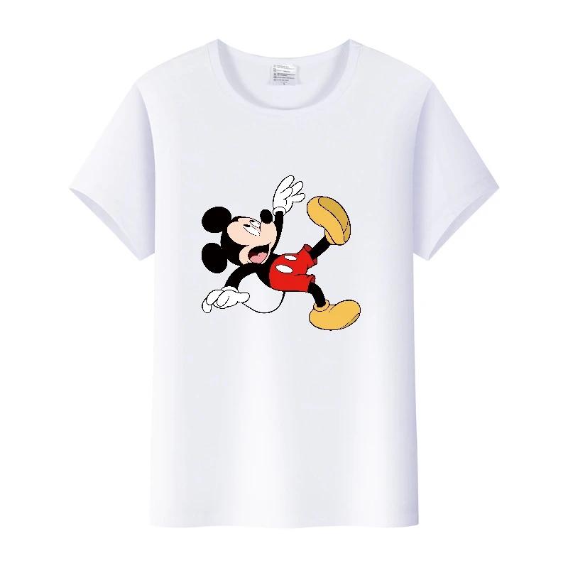 Funny Cartoon Tshirt Top Summer Blouses Short Sleeve T-shirt White Tee Mickey Mouse Graphic Clothes Gift Unisex