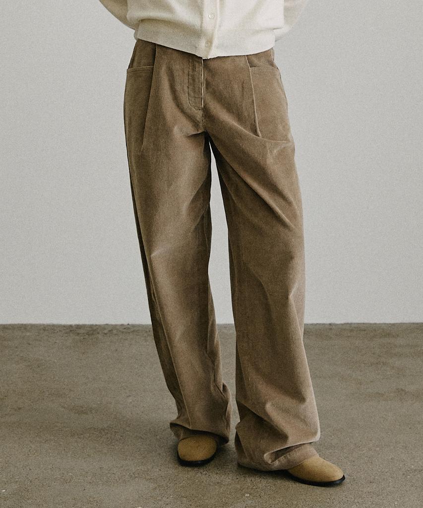 Artid Corduroy Curved Pants_2Colors