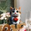 Acrylic Heart Cat Car Decoration Keychain Fun Style Vehicle Pendant Interior