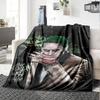 Joker'S Dark Artistry Flannel Blanket Super Soft Warm Cozy Blanket For Sofa Bed Office Travel Allseason Home Decor Gift
