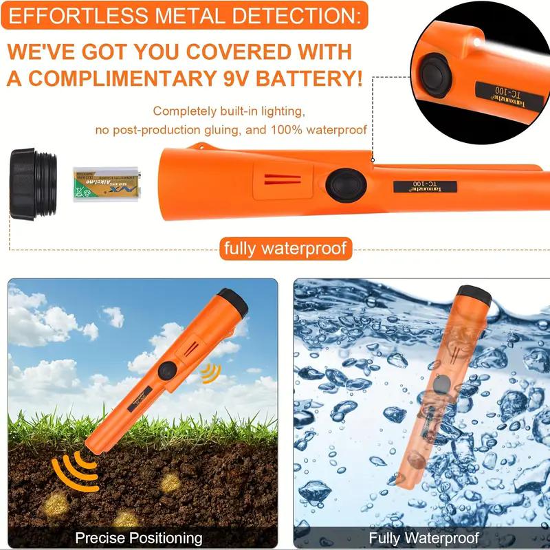 High Sensitivity Handheld Metal Detector Waterproofable Metal Detector 360° Scanning, GP Pointer Suitable for Metal Findingfor Indoor Outdoor