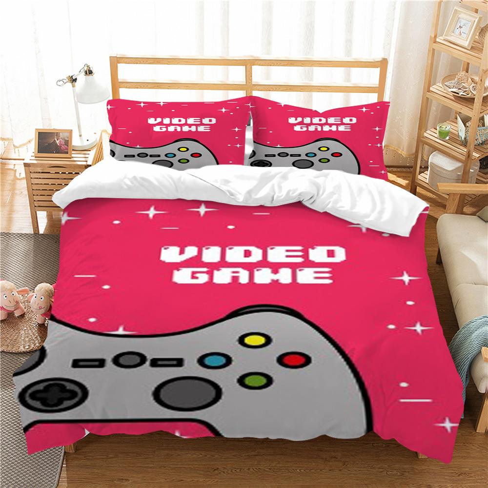 Home 3D Gamepad Printing Bedding Set Bed Quilt Cover Set Soft High Quality Bedroom Comfortable Microfiber Pillowcase
