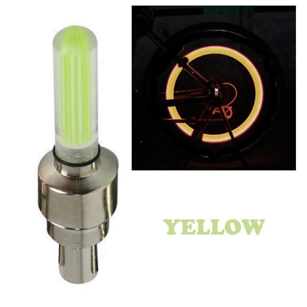 Éclairage LED pour valve de vélo, éclairage néon pour rayons de vélo, éclairage pour valve de pneu de vélo, voyant d'avertissement pour la conduite de nuit, accessoires de vélo