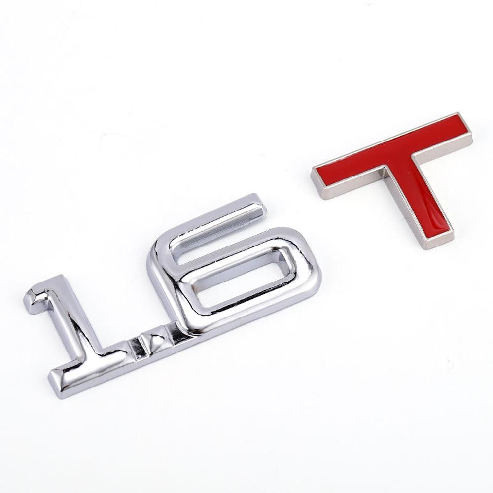 1Pcs 1.3T - 3.0T  Premium Metal Car Side Fender Rear Trunk Emblem Badge Decals for Any Vehicle