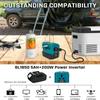 Power Inverter for Makita 18V Battery,DC 18V To AC 120V/220V Portable Power Station with USB,Type-C 280lm LED Light for Camping