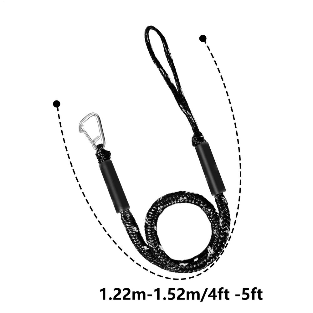 

Boat Tie Downs For Dock Anchoring Boat Dock Lines With Clip Marine Security Kayak Anchoring Products For Pontoon Rafting чорний
