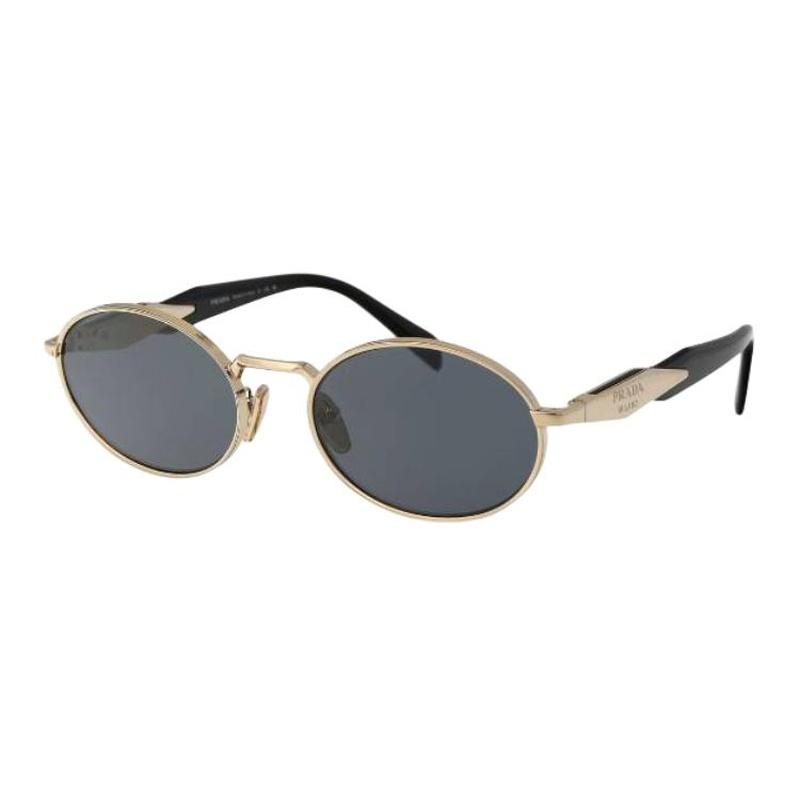 Prada Brand Logo Design, Metal, Oval, Sunglasses, Same Style for Men and Women, Couple Style, Gold