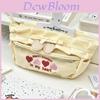 Cute Heart Lace Pencil Case With Large Capacity For Students And Office Use