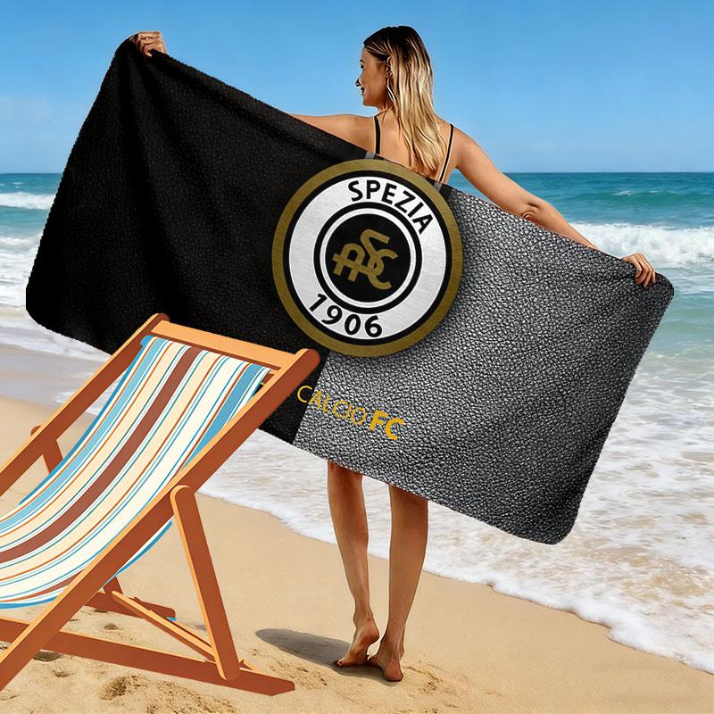 Spezia Calcio Print Beach Towel, Large Soft Quick Dry Towel for Beach Camping Swimming