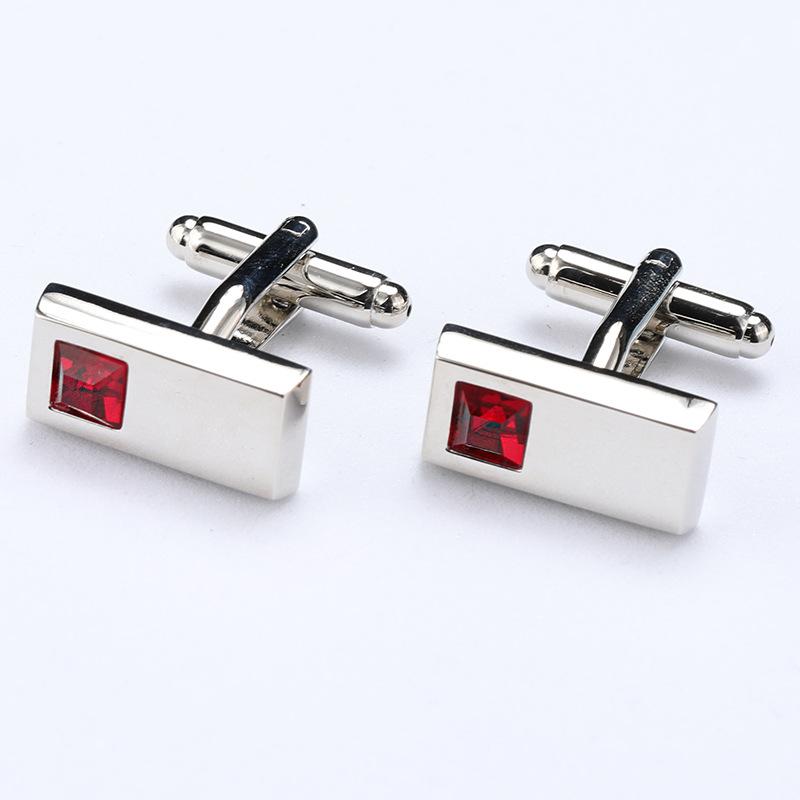 Gift Box Men'S Suit French Cufflinks Sleeve Nails Shirt Buckles Women'S Cuff Buckles Long White Strip Crystal Cuffs