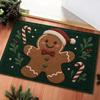 Santa Claus Design Bathroom Mat Water-absorbing Anti-slip Pad Door Carpet  Christmas Season