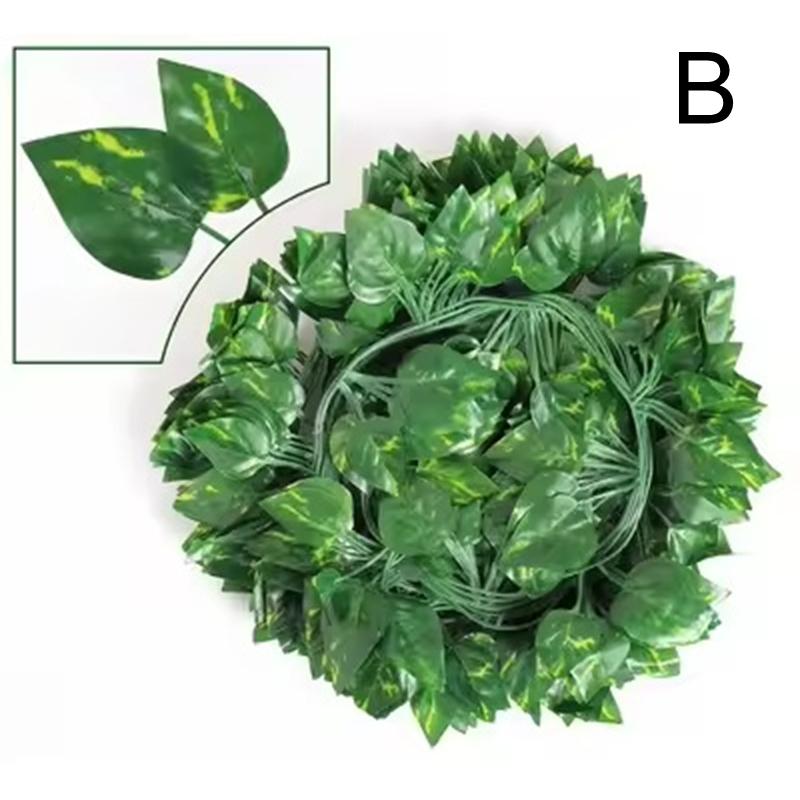 Artificial Ivy Leaf Garland Faux Green Vines for Home Wedding Balcony Wall Hanging Decor