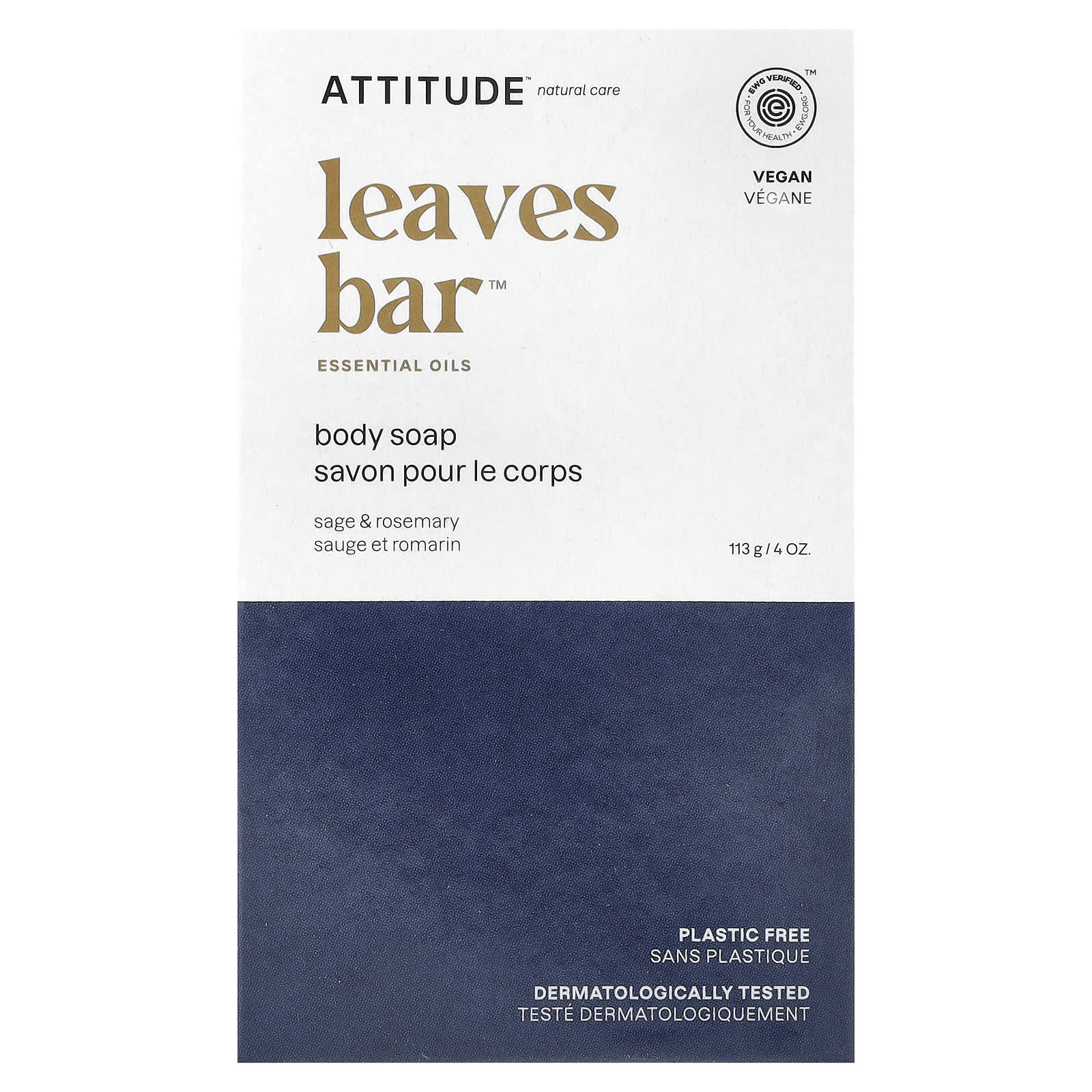 

Leaves Bar™, Мыло для тела, Шалфей и розмарин, 113 г(4 унции)