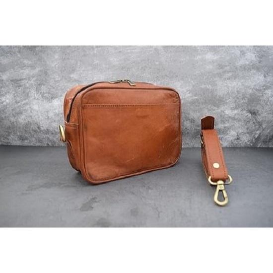 8palcová ručně vyrobená taška crossbody z pravé kůže Muži Ženy Unisex Dospívající Peněženka Peněženka Taška Kabelka Tašky Messenger Sling
