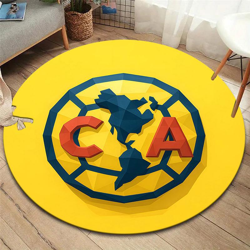 Club America Round Area Rug,Carpet Rug for Living Room Bedroom Sofa Playroom Decor,Non-slip Floor Mat