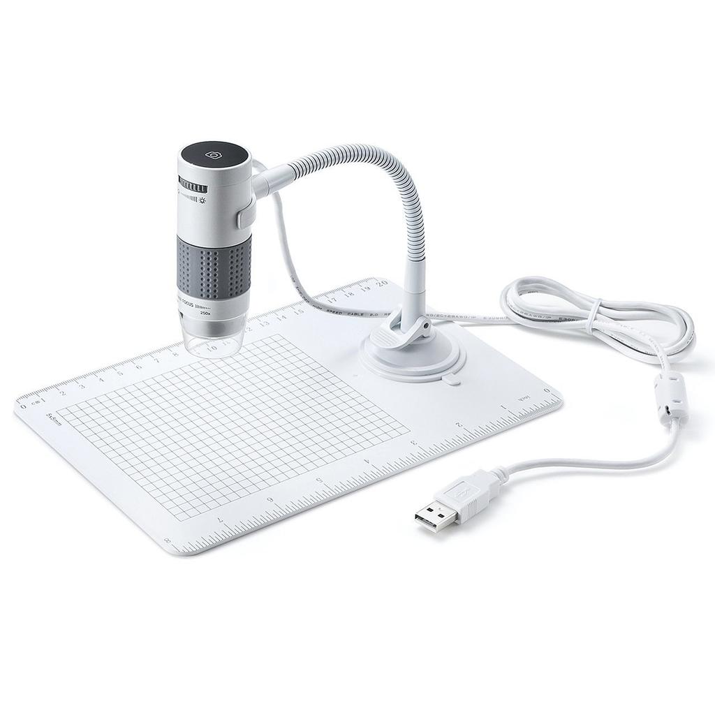 Sanwa Direct Digital Microscope, USB Connection, ViewSave Images Directly On PC, 250x Magnification, 2 Megapixels, Interval ShootingVideo Recording