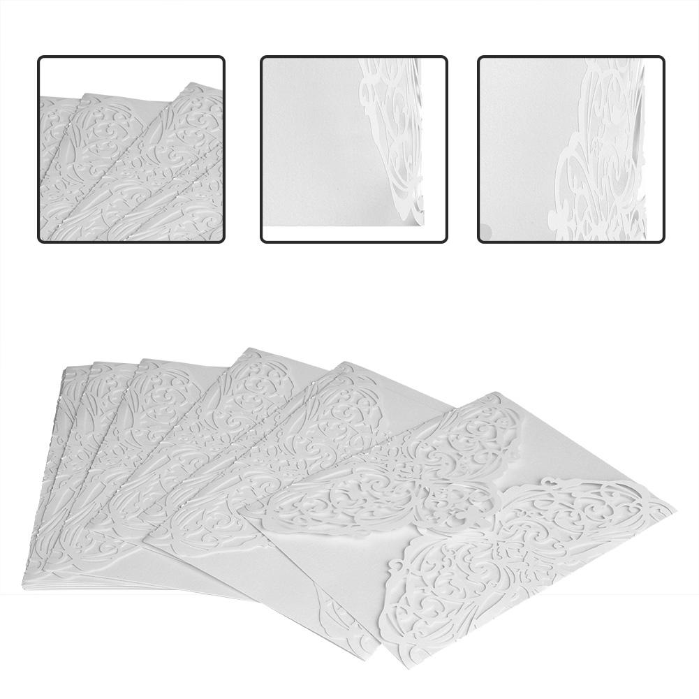 10 st/set Europeisk stil Snidade Personliga Affärs Bröllopsinbjudningskort Fest (#3)