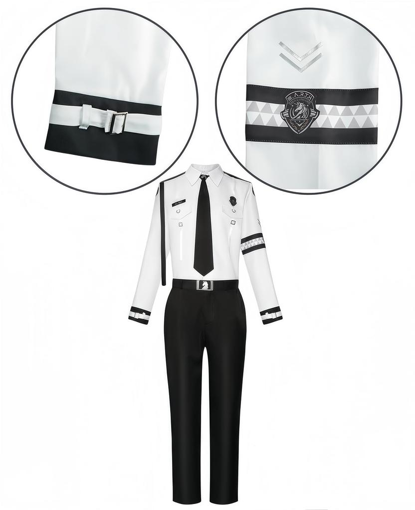 Seiya Cosplay Costume from Koi To Evol Special Police Officer Uniform Popular Game Costume Day [NOKIJP] Miku, Protagonist, Set, (White Patrol, XS)