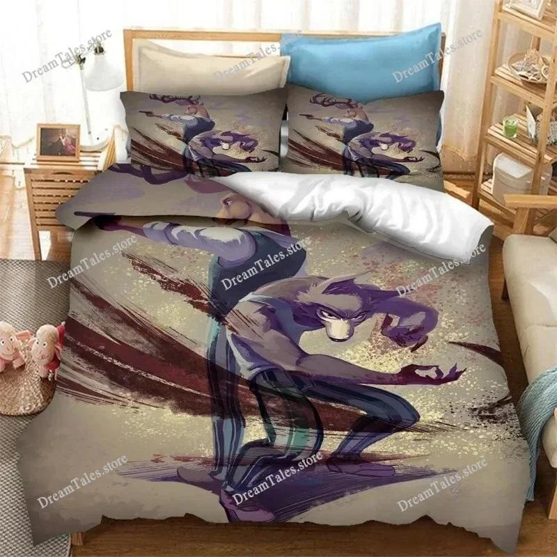 BEASTARS Luxury Bedding Set Japan Anime Cartoon Duvet Cover Set Comforter Bedspread Linen Twin Single Size Printed Home Textile7