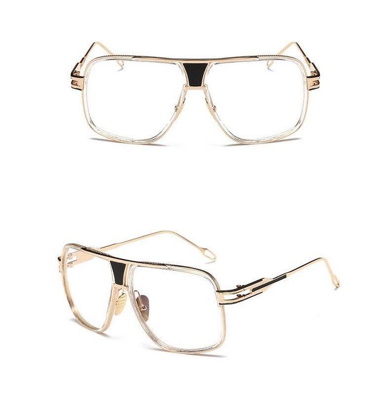 Elegant Flat Top Square Retro Vintage Big Oversized Aviator Sunglasses For Driving And Outdoor Sports