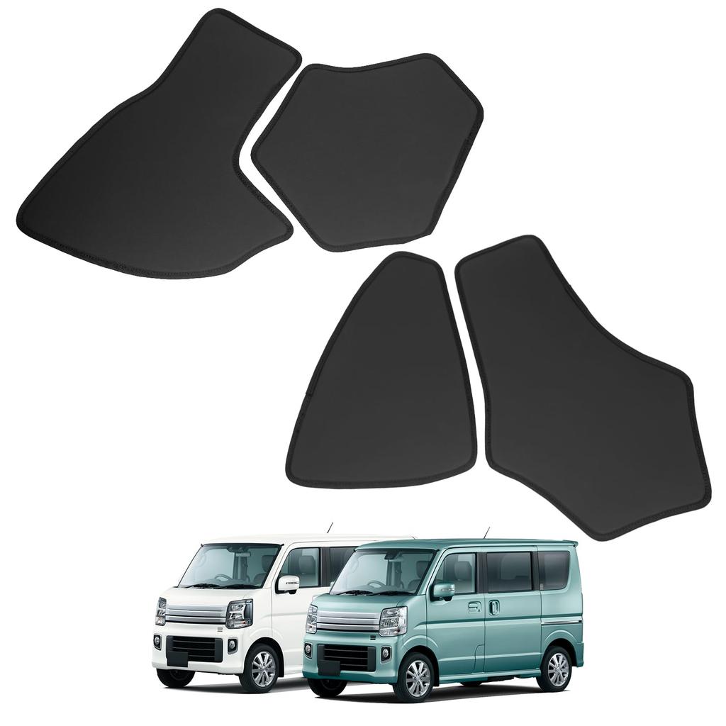 TELLIKA Front Kick Guards for Toyota Every DA17V and Toyota Every Wagon Foot Side Wheelhouse Guard Scratch and Stain PVC Kick Driver Passenger Seat