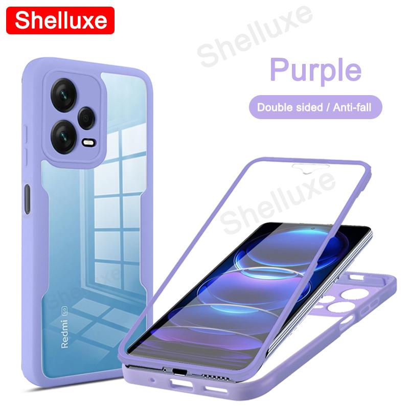 360 Celotělový Průhledný Kryt Shelluxe Přední+Zadní Pro Xiaomi Redmi Note 12 13 Pro Plus + Note12 Note13 5G Silikonový Oboustranný Kryt
